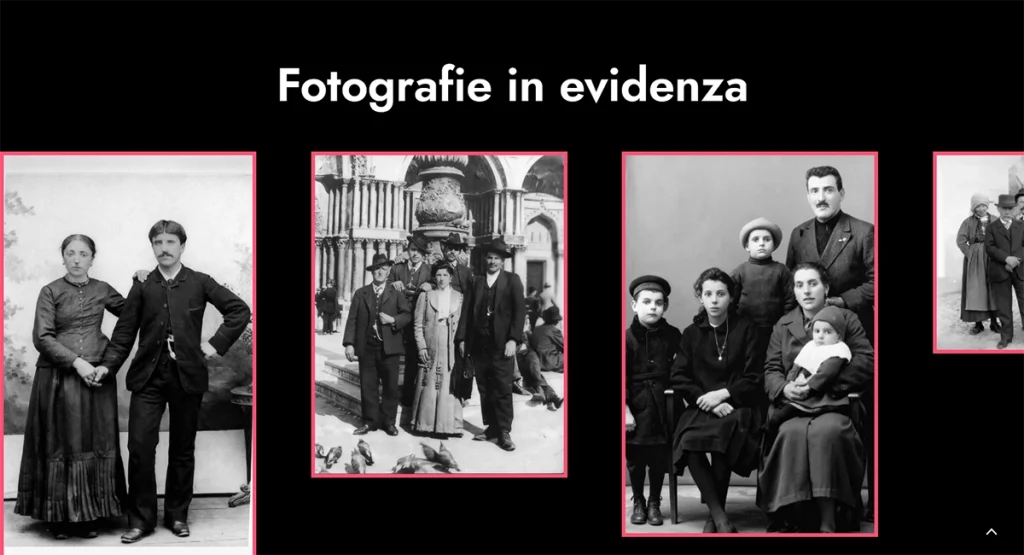 Sezione Fotografie in evidenza della homepage dell'Archivio fotografico digitale